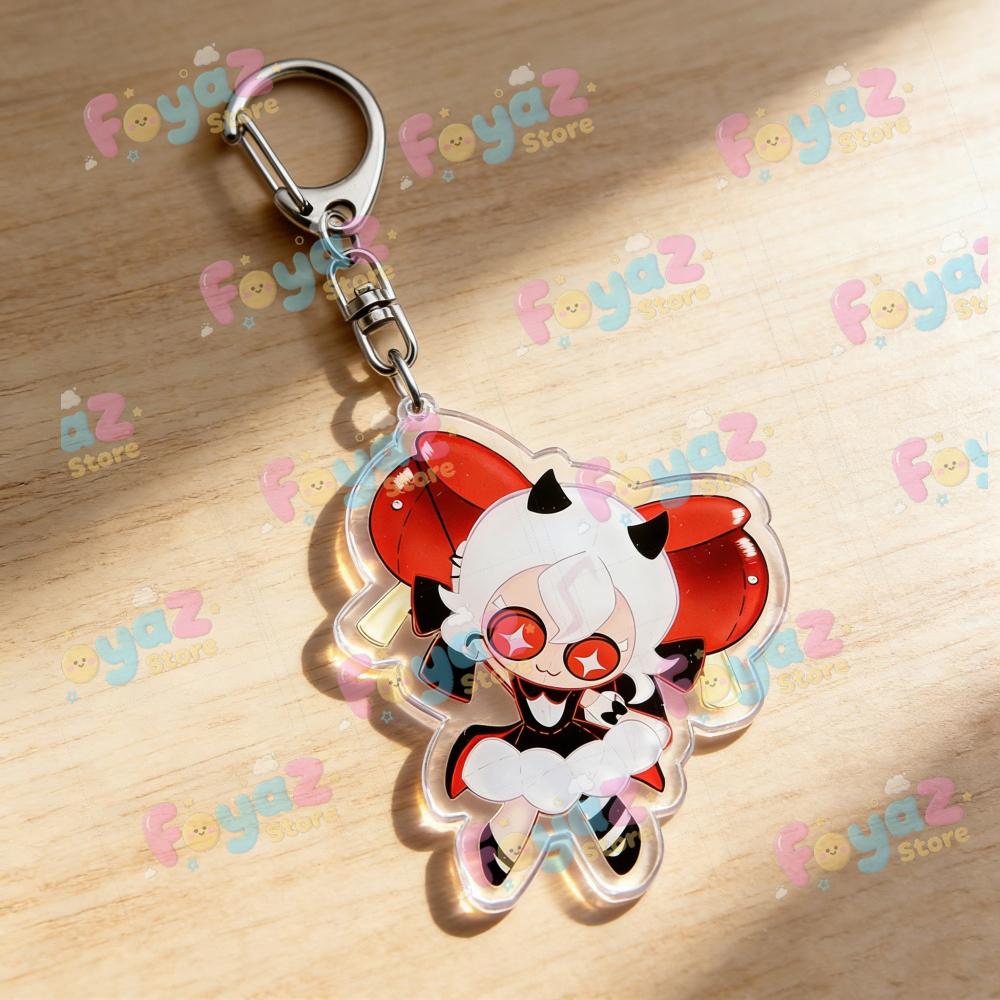 Cookie Run Keychains Candy Apple Cookie and Black Sapphire Cookie Accessories Bag Movie Keyrings Jewelry Game Fans Gifts
