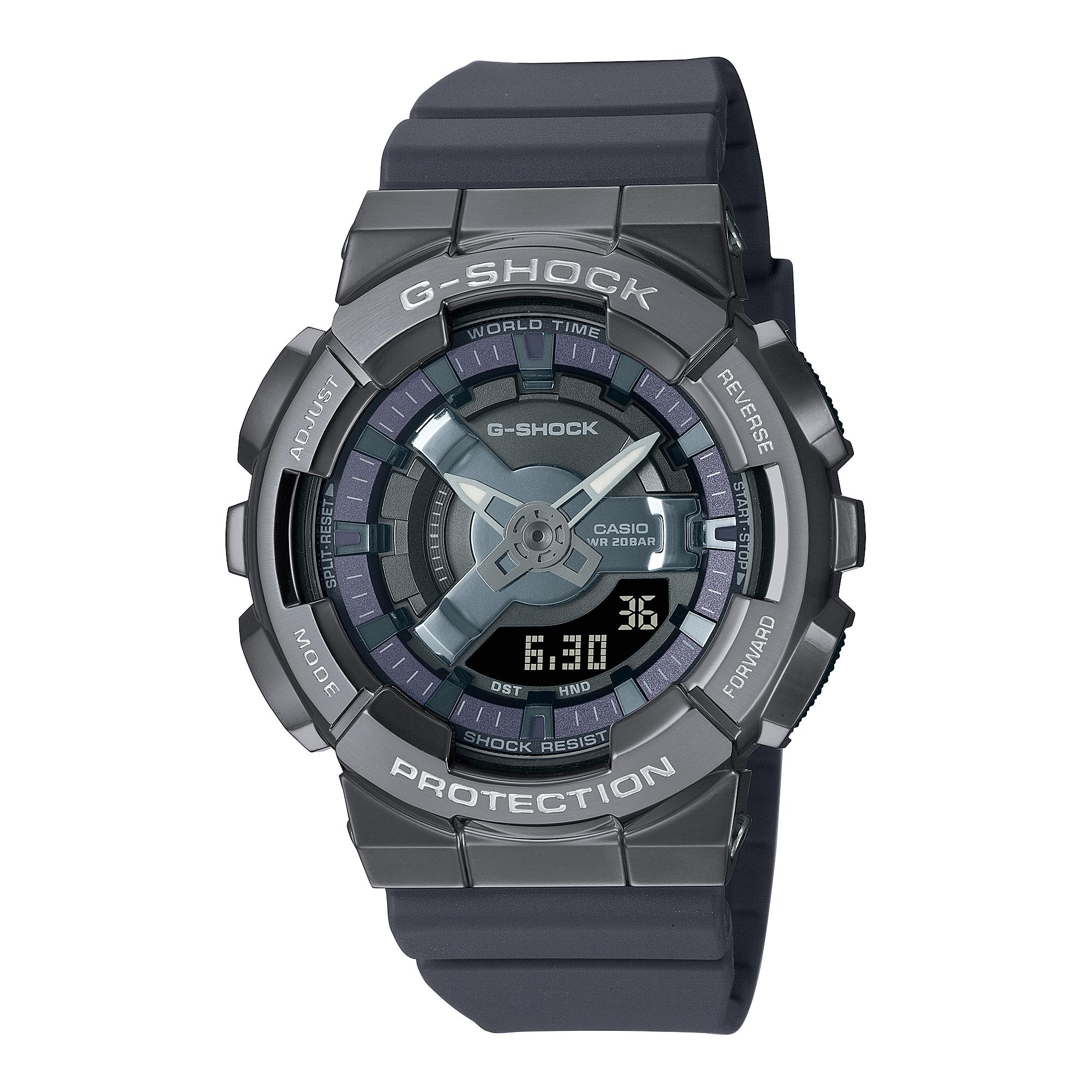 

Casio G-SHOCK Men s Stainless Steel 200M Water Resistant Analog Shock Resistant Quartz Watch GM-S110B-8A сірий колір