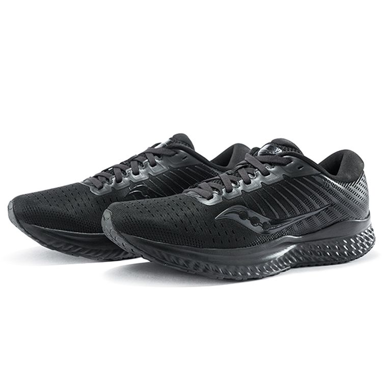 SAUCONY Guide 13 Stability Mesh Cushioning Non-Slip Durable Support Low-Top Training Running Shoes Women Sneaker Black S10548-60
