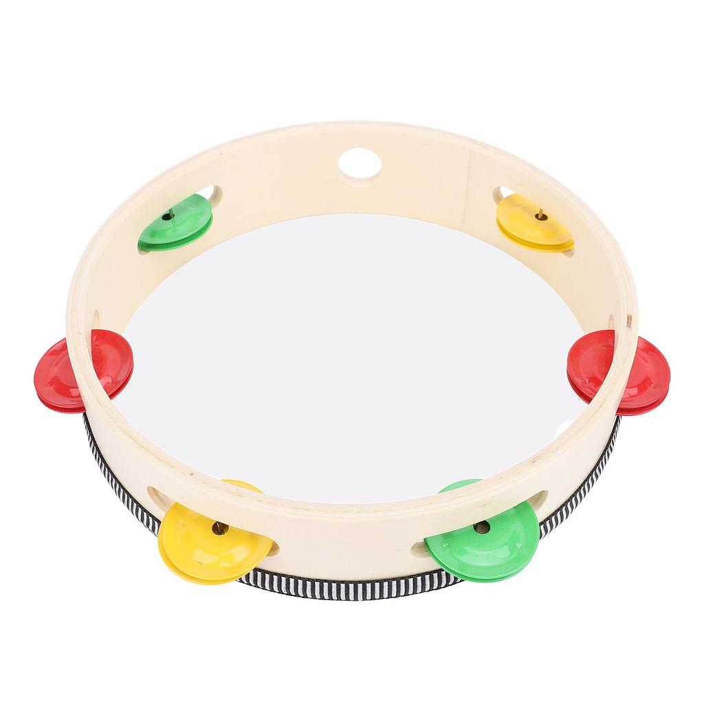 Tambourine Drum for Kids Adults Hand Held Musical Educational Percussion Instrument 8in