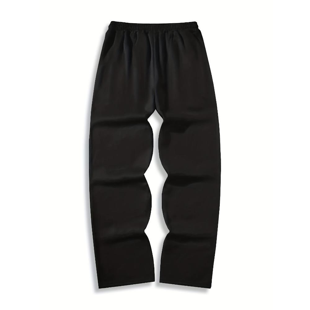 Men's Straight Leg Loose Jogging Pants - Solid Color Casual Sports Pants, Suitable for Outdoor, Gym, and Home Wear