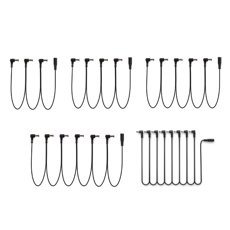 Guitar Pedal Board Daisy Chain Power Supply Cable, 3/4/5/6/8 Way Guitar Power Supply Cord Power Cable Chain for Guitar