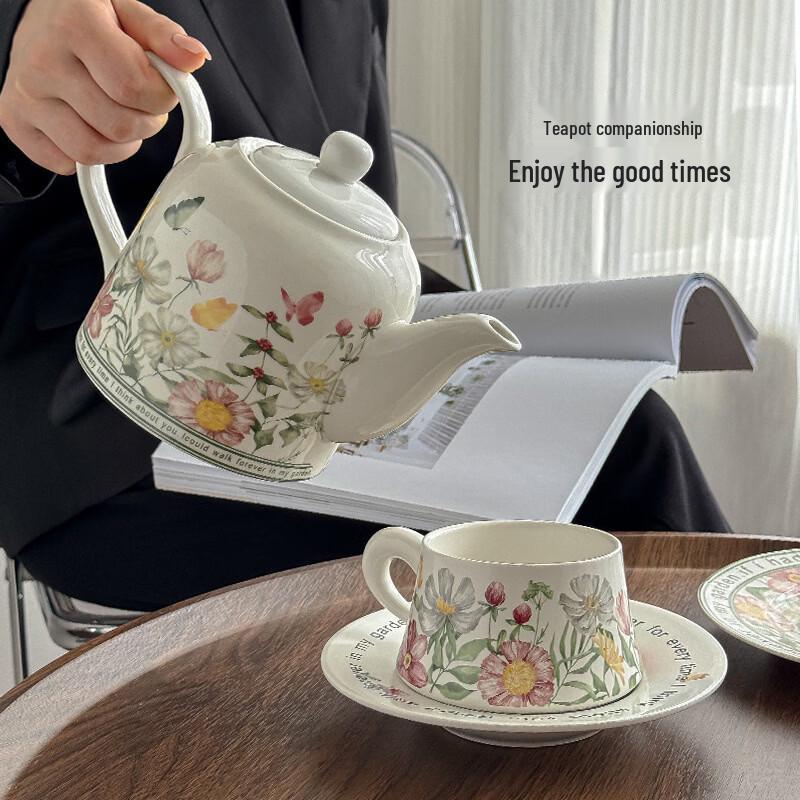 OLOEY Lily of the Valley Bone China Coffee Cup Set