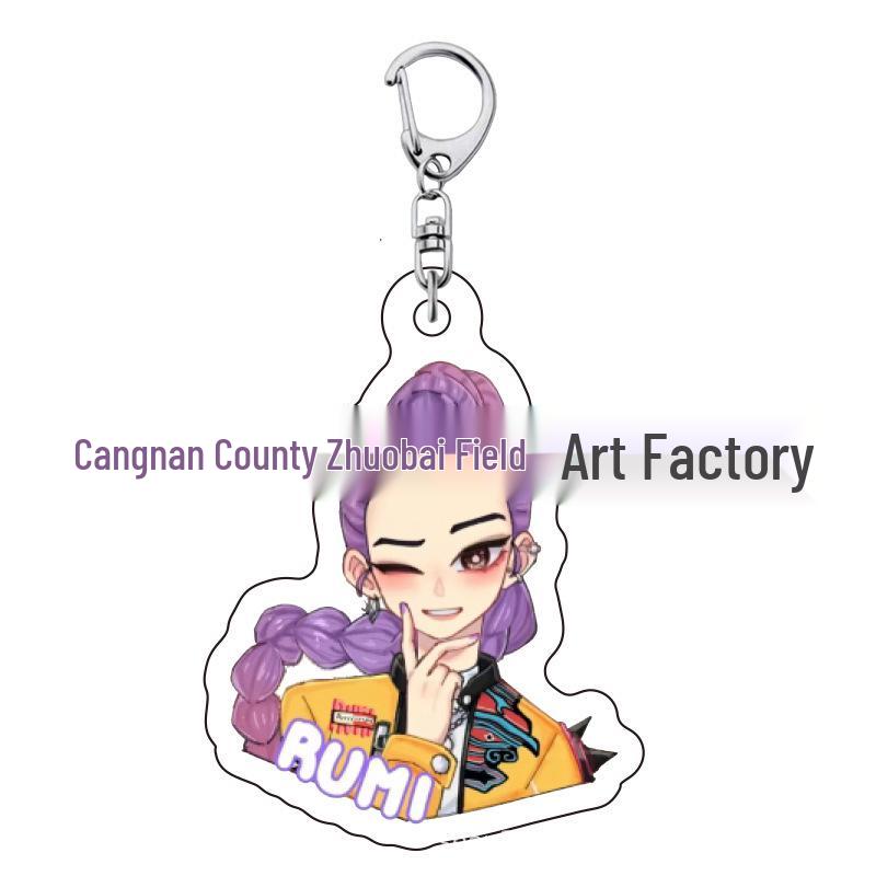 Kpop Demon Hunter Girl Group Keychain: Lumi, Zoe, Mira & Qin Yu Cute Acrylic Schoolbag Pendant