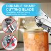 Heavy Duty Manual Can Opener Stainless Steel Extra Long Handles for Seniors Kitchen Bottle Opener