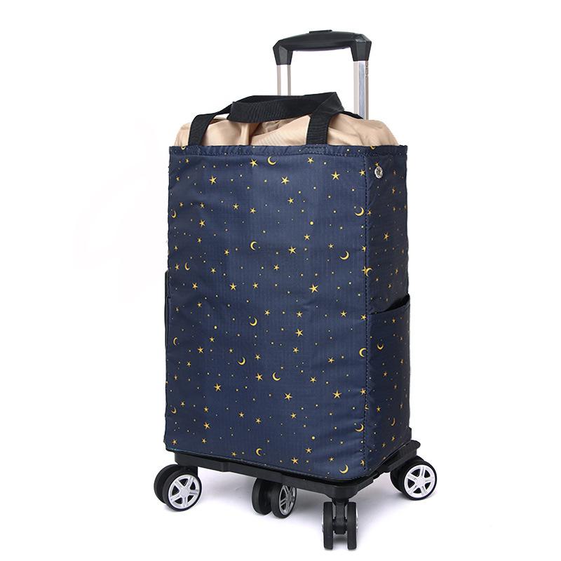 Lightweight Folding Insulated Shopping Cart for Groceries and Home