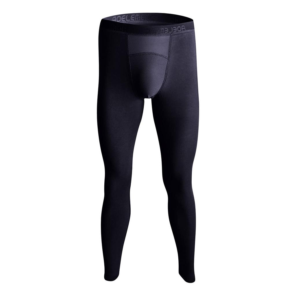 Herrars Ice Silk Mesh Fukttransporterande Termobyxor Slim Andningsbara Leggings