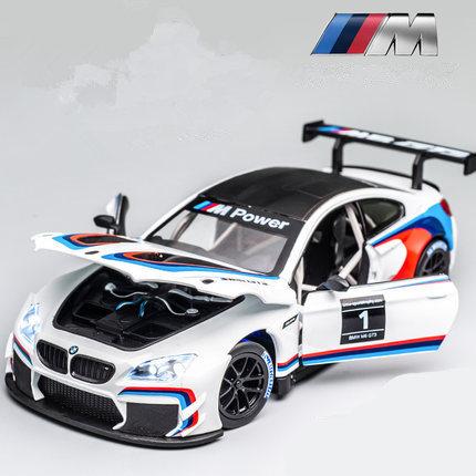 1:24 BMW M4 GT3 Leichtmetall-Sportwagenmodell Diecasts Metall-Rennwagenfahrzeuge Modell Simulation Sound Licht Sammlung Kinderspielzeug Geschenk