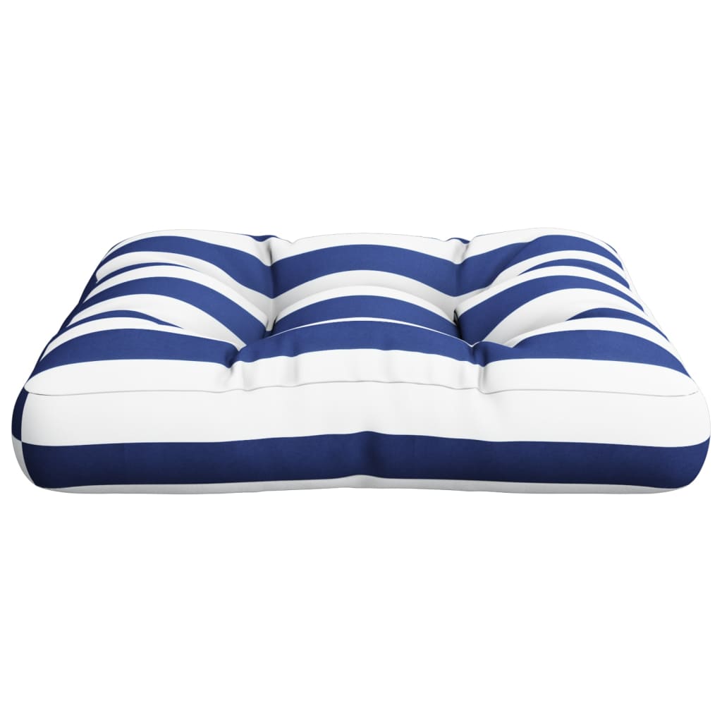 Pallet Cushion Blue & White Striped 58 X 58 X 10 Cm Oxford Fabric