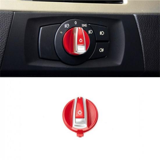 Bright Red Color Car Front Headlight Switch Knob Part For BMW 3 E90 E92 X1 E84