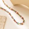 Fashionable Oil-dropping Collarbone Chain Color Chain Necklace for Women