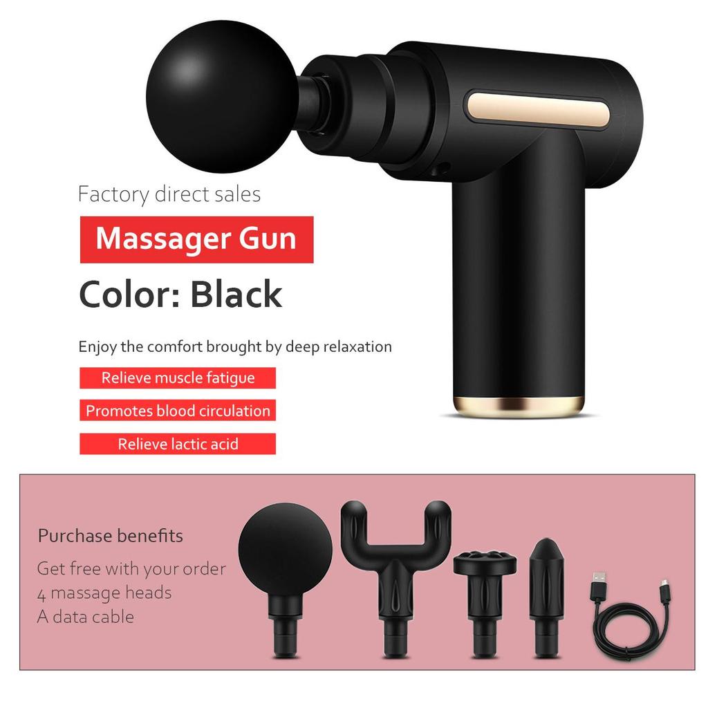 1PC Muscle Massage Gun Deep Tissue Percussion Muscle Massager Athletes Pain Relief and Relaxation Electric Back Massagers Powerful, Quiet