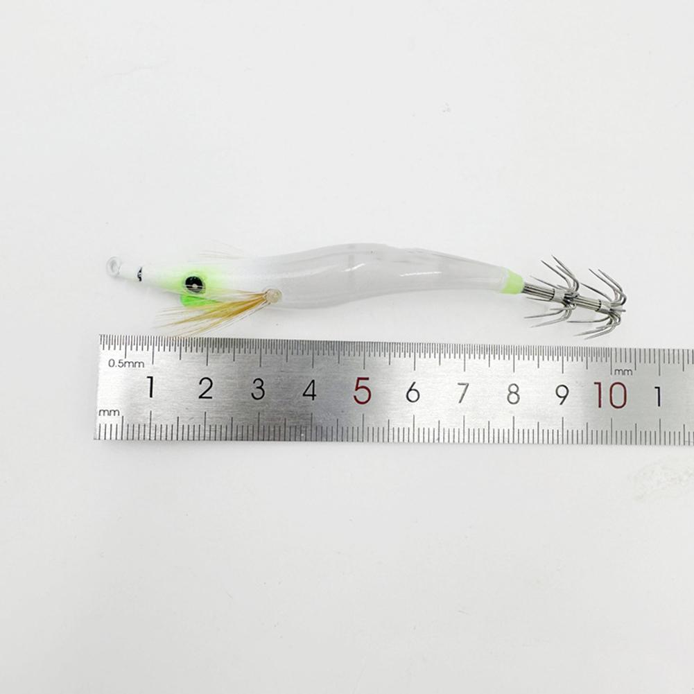 Luminous Lure Hard Shrimp Bait Simulation with Squid Jig Hook UV Wood Egi Shrimp Fishing Lure Octopus Cuttlefish Fishing Bait