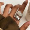 Exaggerated Irregular Water Drop Open Rings for Women Men Minimalist Transparent Crystal Chunky Finger Ring Jewelry Gifts