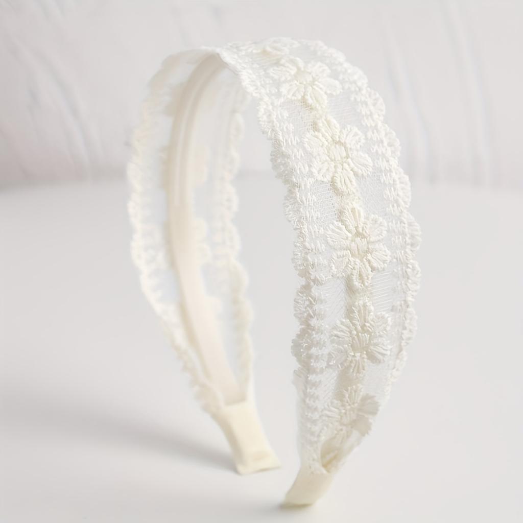 Solid Color Versatile Lace Embroidered Headband