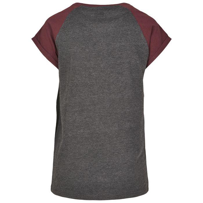 T-shirt Raglan Femme - Urban Classics - Contrast Top Long Shirt - Coupe Oversize - Manches Longues - 100% Coton