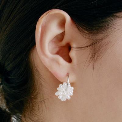 HAS HSU023 Floral Pearl Earrings