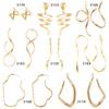 Design Sense Irregular Twisted Earrings Earrings Women'S Geometry Cold Wind Metal Liquid Stud Earrings