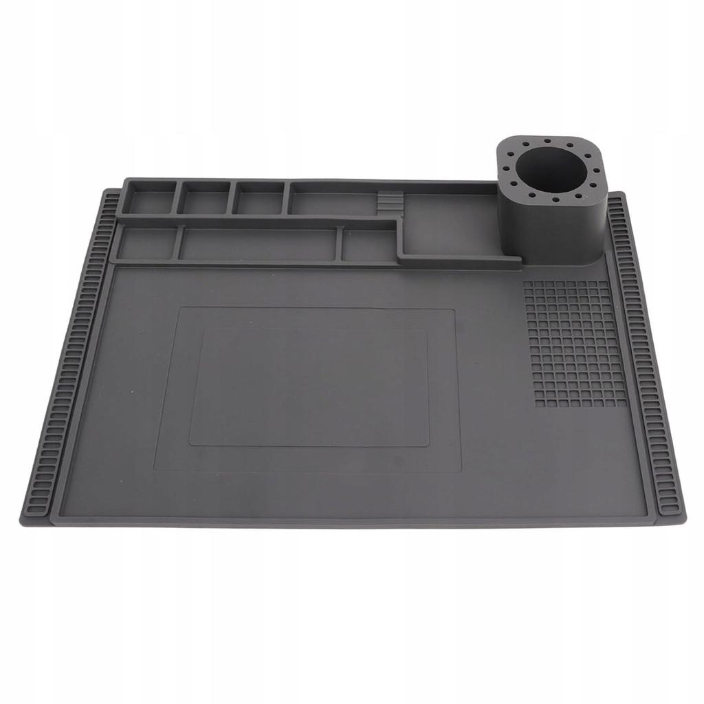 FixZone ProSilica ESD 40x30 - Antistatische Silikonmatte für Löten und Reparaturen | 500°C | 120 Zellen | Für Handys, Leiterplatten, Laptops