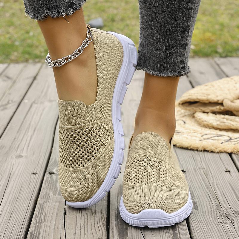 Pantofi Casual Ușori pentru Femei 2025 Vară Tricotați Respirabili Slip On Adidași Femeie Confortabili Talpă Moale Pantofi de Mers Mărimi Mari