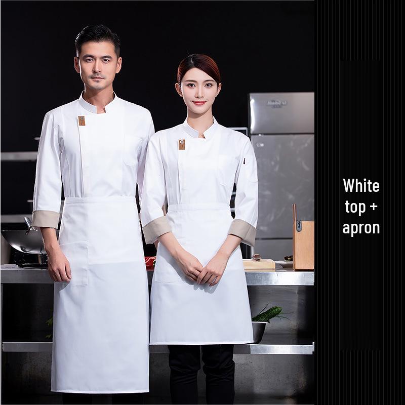 Long Sleeve Breathable Chef Coat for Restaurant and Catering - Unisex Workwear for Autumn/Winter