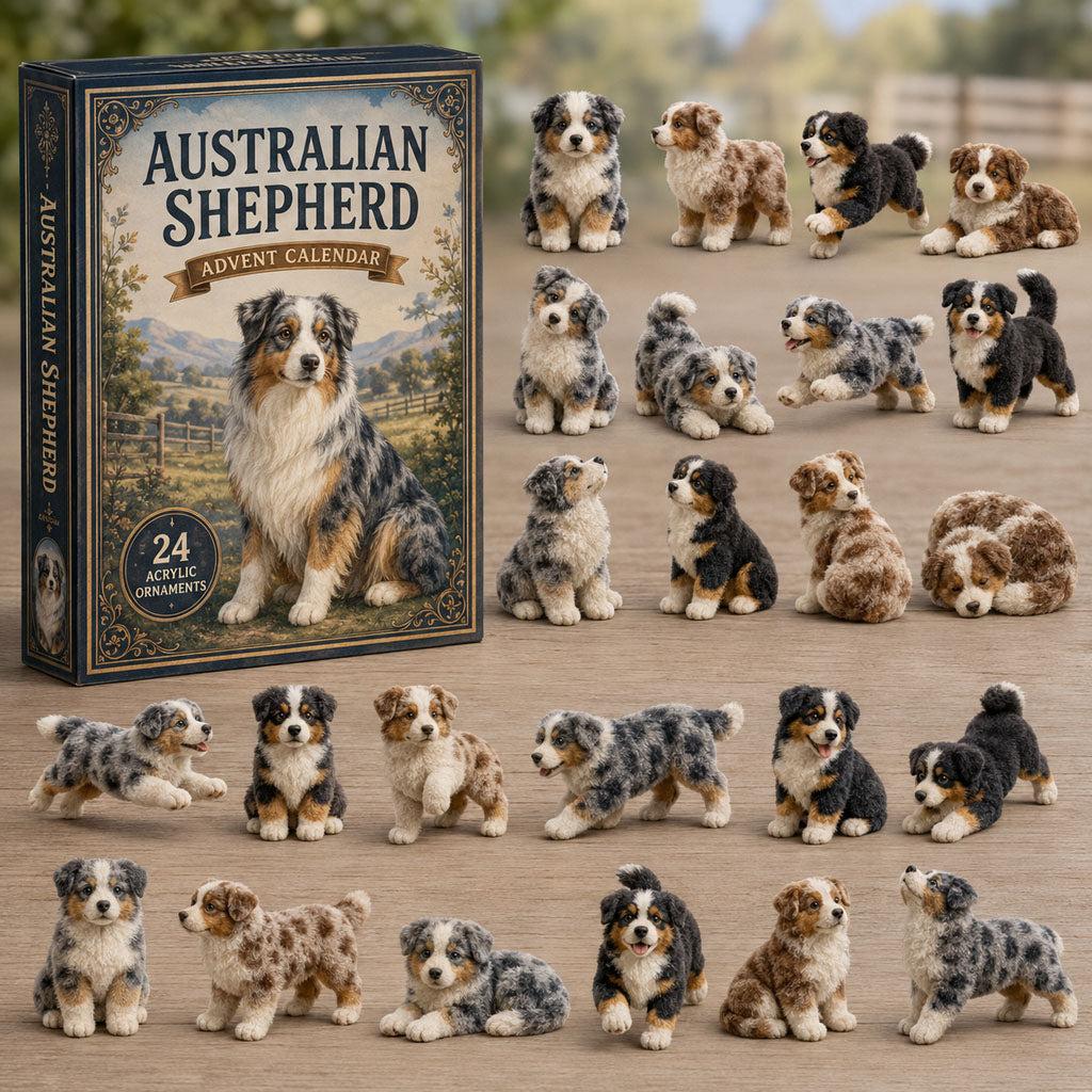Generic Dog Christmas Advent Calendar 24 Days Cute Puppy Figurine Countdown Blind Box Holiday Home Desktop Decoration Gift