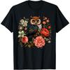 Cottagecore Cute Owl Floral Aesthetic Girls Women T-Shirt