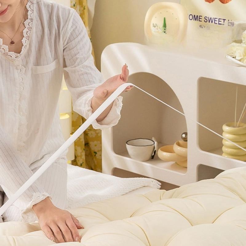 Solid Color Bede Pillow Backrest Sle Dormitory Bedroom Tatami Waist Support Soft Pack Large Pillow Non-Sagging Fixed