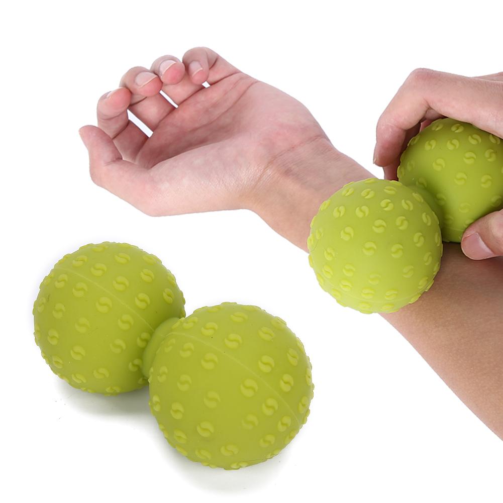 Double Massage Ball Leg Back Shoulder Muscle Release Deep Tissue Massage Yoga Gym Fitness BallGreen