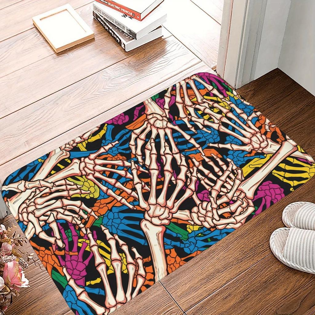 Halloween Terrifying Dinosaur Door Mat Halloween Pumpkin Welcome Mat Bathroom Anti Slip Mat Halloween Home Decoration