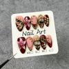 10Pcs Light Luxury Retro Flowers Nail Art French Metal Cat-eye Butterfly Handmade False Nails Fashion Detachable Acrylic Nails