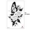 Black Butterfly Owl Sunflower Set Water Transfer Simulation Temporary Tattoo Sticker