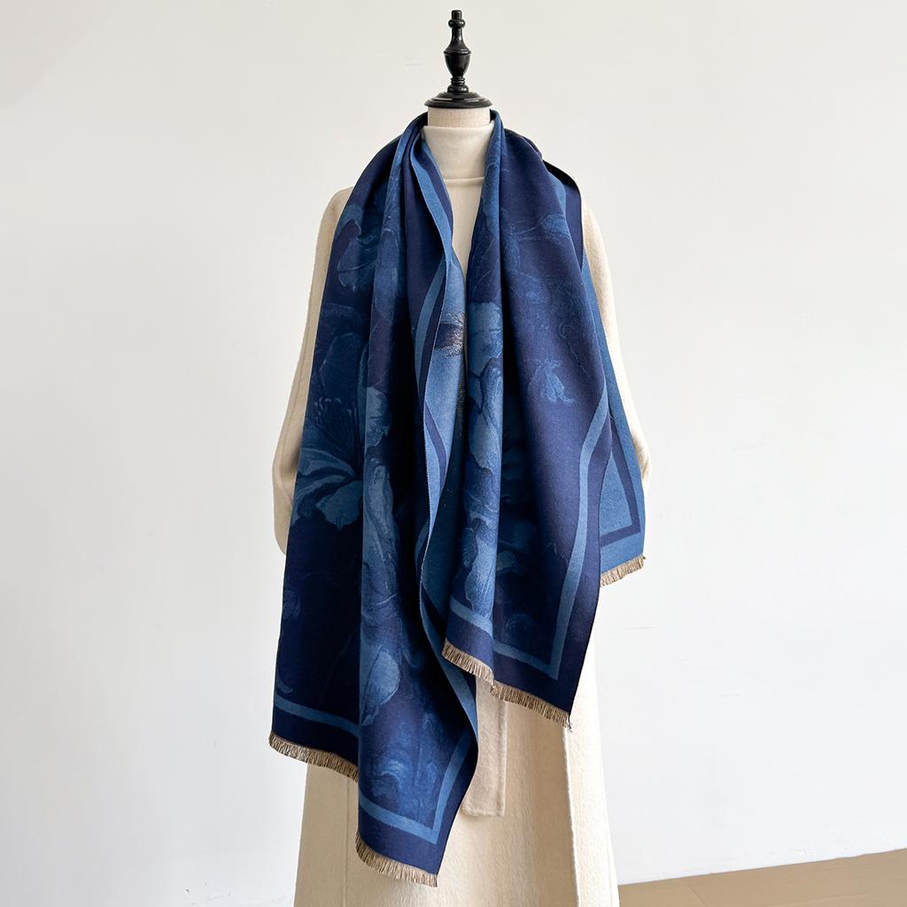 Luxury Winter Scarf Women Cashmere Warm Pashmina  Female Shawls Wraps Thick Soft Bufanda Poncho Scarves Hijab