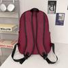 Soft Leather Schoolbag Solid Color Student Backpack Women's Large Capacity Backpack Men Computer Travel Backpack