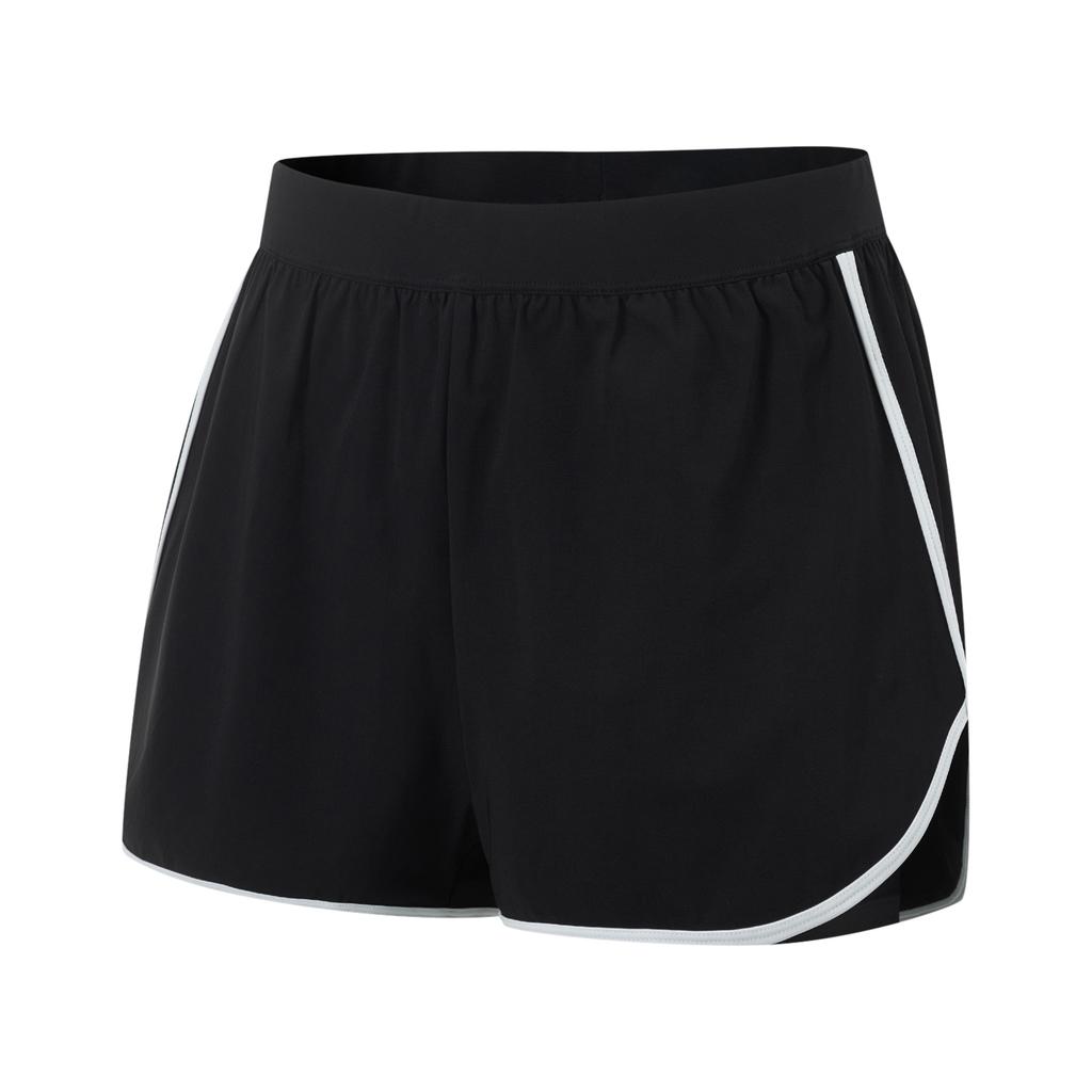 Li-Ning Color Block Elastic Sun Protection Swim Trunks Women swimwear Black ASLU108-1