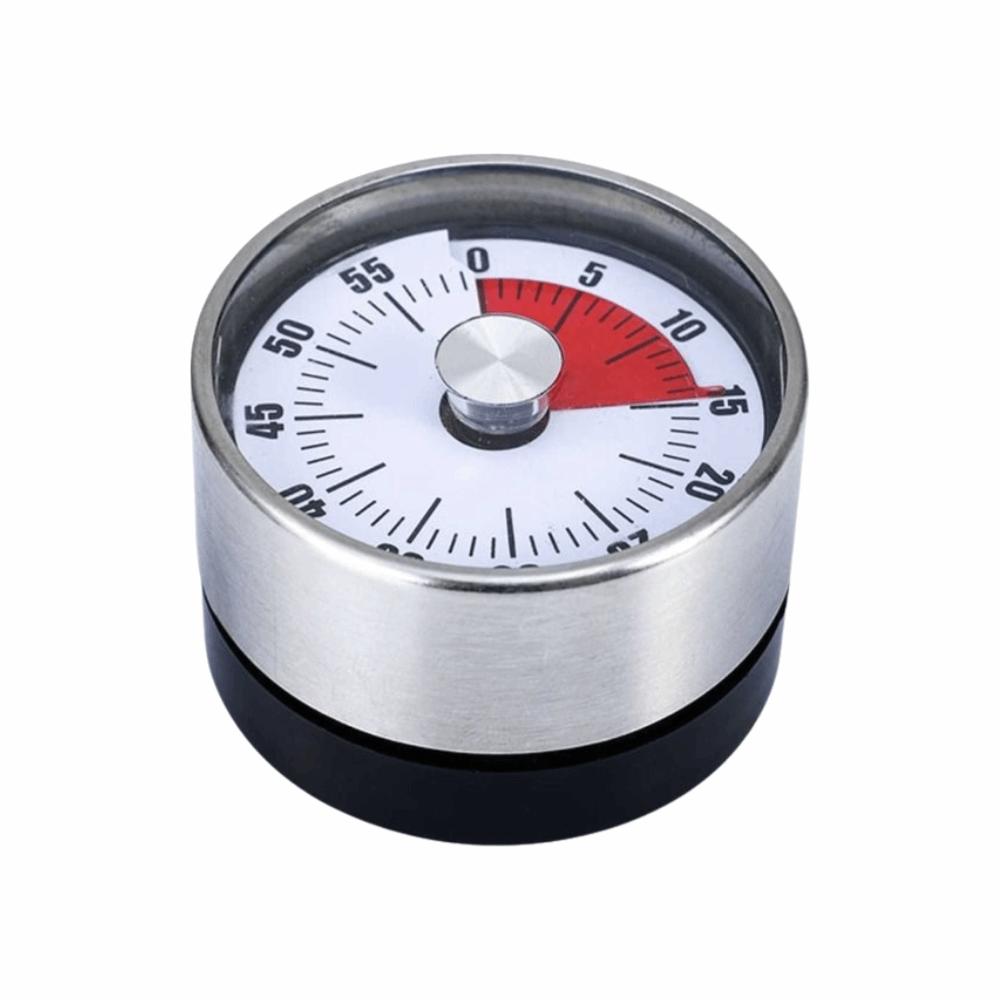 Stainless Steel ABS Kitchen Timer Visual Mechanical Timer Cooking Study Exercise
