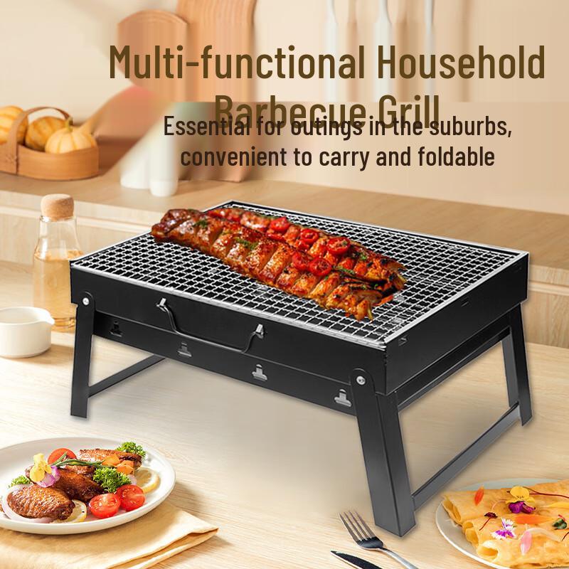 OEING Elevated Portable Folding Stainless Steel BBQ Grill