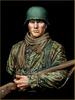 Young Miniatures 1/10 Scale WWII German Waffen-SS Young Infantryman with Rifle Bust Resin Kit YM18101 (Person)