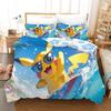 Duvet Cover Pillowcase Bedding Set Cartoon Pokemonzd Kawaii Adult Boy Girl Bedroom Decoration Children Single Double Large Size