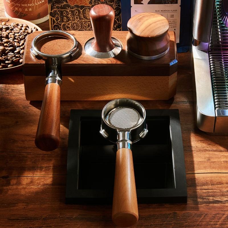 Multifuntional 54mm Bottomless Espresso Machine Handle Stainless Steel Texture Suitable for Home and Professional Use