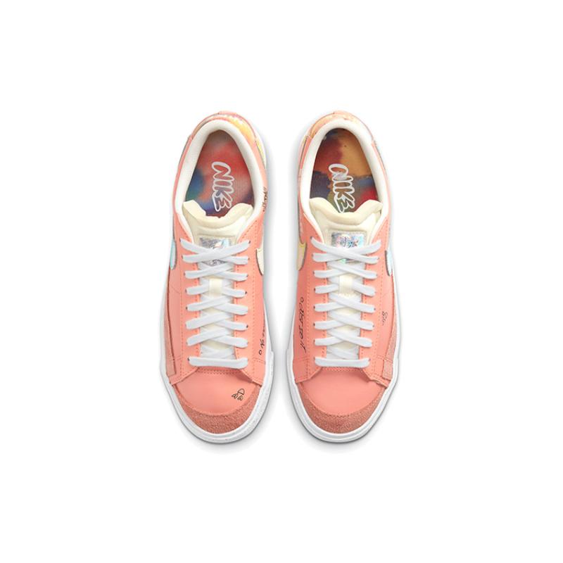Nike Blazer Low '77 Doodle Yuanyang Swoosh For Pink Women's Sneakers Skateboard Shoes DJ4281-641