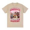 Funny Professional Yapper Meme Cat Pattern Tshirt Womens Fashion Retro Short sleeved Tshirt Casual T-shirt