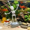 3D Tištěný Akvarijní Tančící Lebka Ornament Vzduchem Poháněný Pohyblivý Kyslíkový Kostlivec Akvaristé