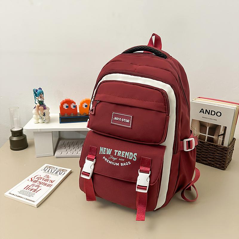 Large Capacity Student Schoolbag Lightweight Waterproof Women's Backpack Class Commuter Backpack