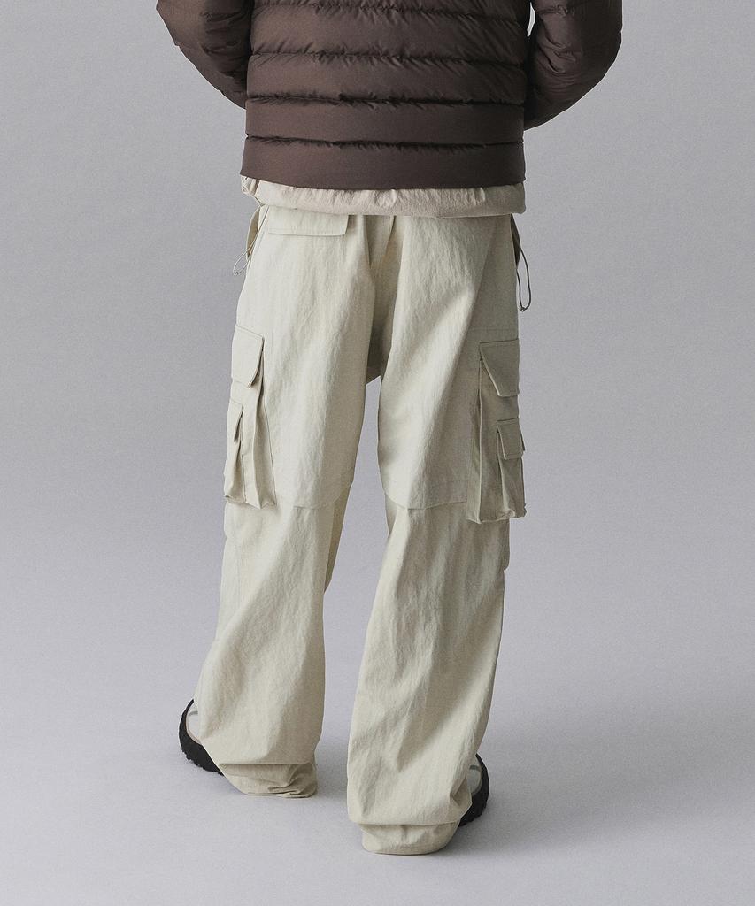 MUSINSA STANDARD [City Leisure] Belted Multi-Pocket Cargo Pants [Dusty Cream]