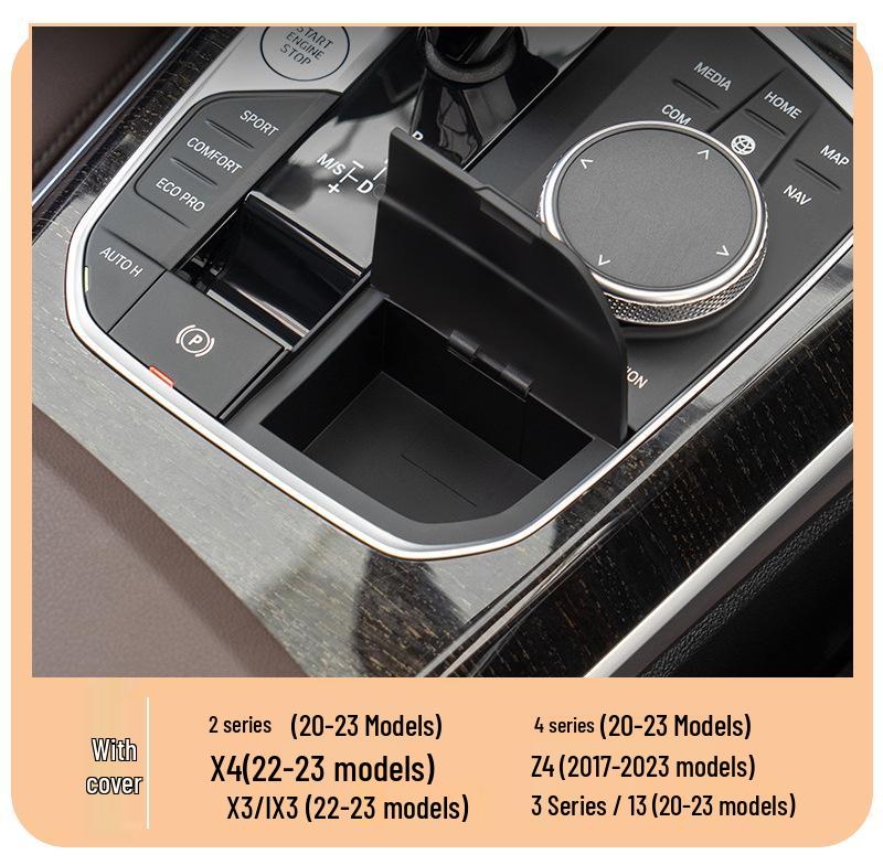 Vylepšený úložný box pro modely BMW řady 2, 3, 4 a modely X/Z (Konzola řadicí páky)