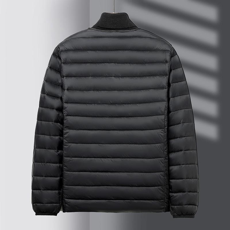 Men's Ultra-Thin Lightweight Down Cotton Work Jacket - Cold-Proof, Plus Size, Short Coat.
