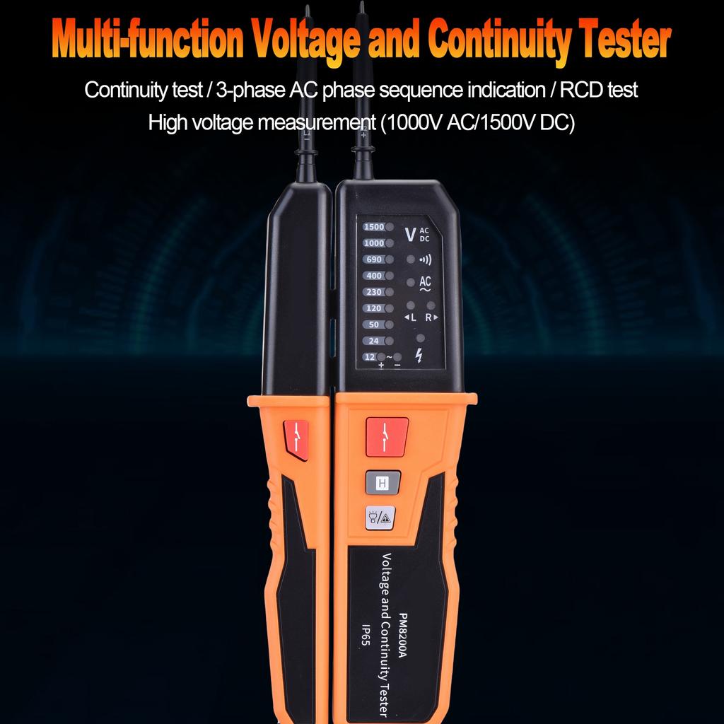 Voltage and Continuity Tester, Electrical Tester with IP65 Protection, AC DC Voltage Detector for Home and Professional