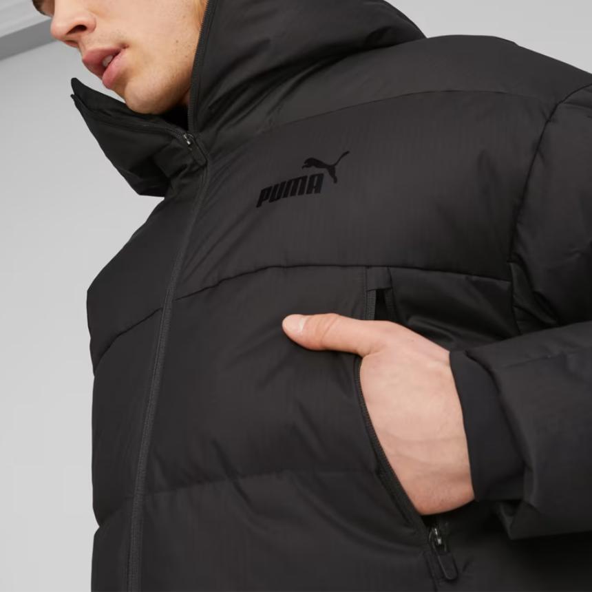 Puma Hooded Jacket Casual Loose Multi-Pocket Mid-Length Men Jackets Black 675378-01