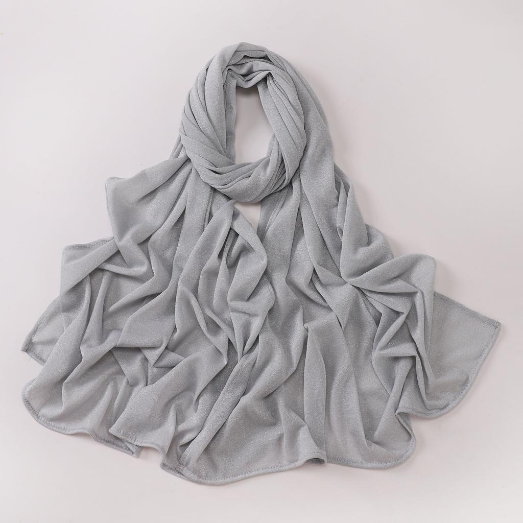 New Glitter Cotton Jersey Hijab Scarf For Woman Muslim Hijabs Fashion Shinny Shawl Islamic Turban Elasticity Stretch Headscarf